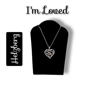 Helzberg Diamonds ~ Sterling Silver Necklace with 2 Hearts
